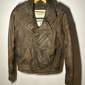 Rare! Abercrombie & Fitch Rollins Leather Jacket